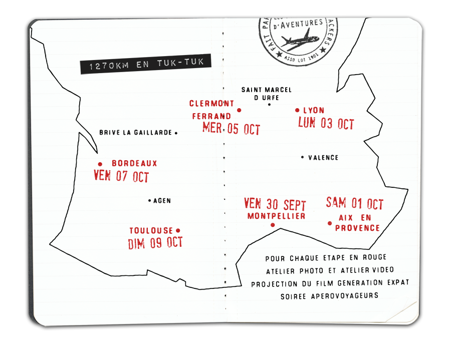 #PassDavTour - itinérare